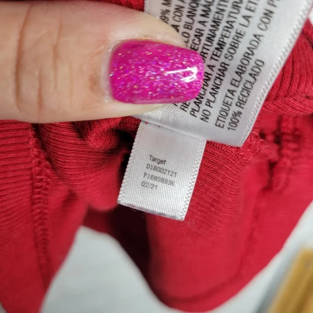 A New Day Red Ribbed Long Sleeve Tee Shirt - Picture 4 of 5